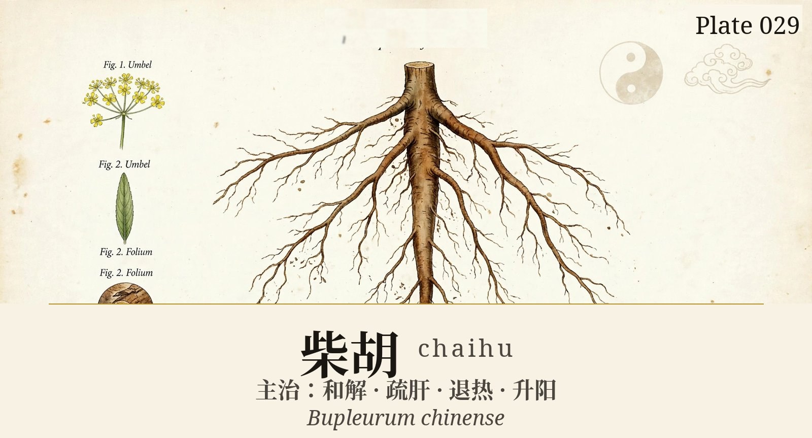 Chaihu (Bupleurum Root) — classical plate