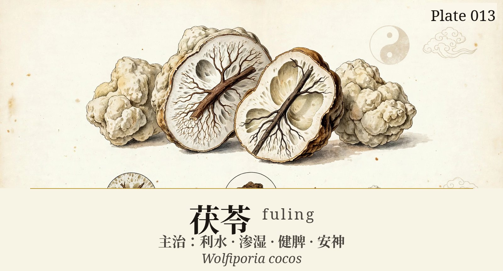 Fuling (Poria) — classical plate