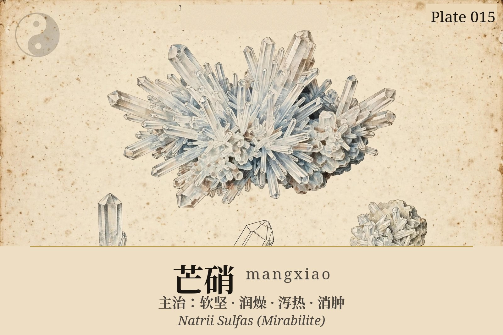 Mangxiao (Mirabilite) — classical plate